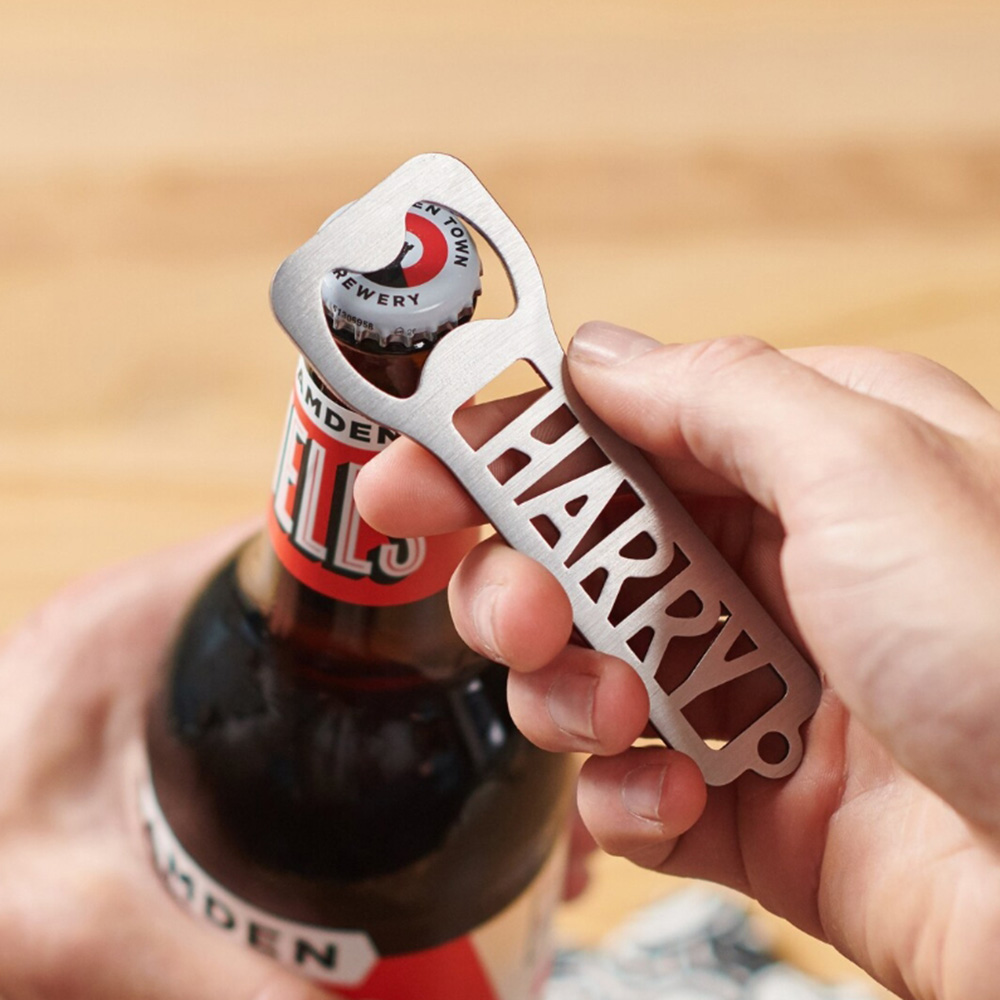 Wedding Fountain - Customized Metal Bottle Opener, Stainless Steel