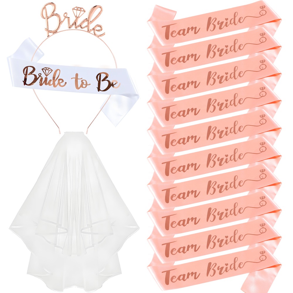 Bride Tribe Sash - Set 13pcs Bachelorette Party Supplies Bride