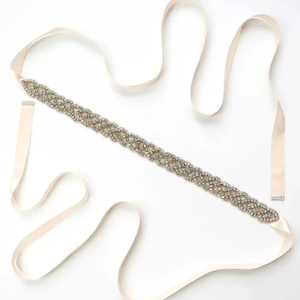 Bridal Sash Ribbon - For Women Bridesmaid Dress Accessories Water