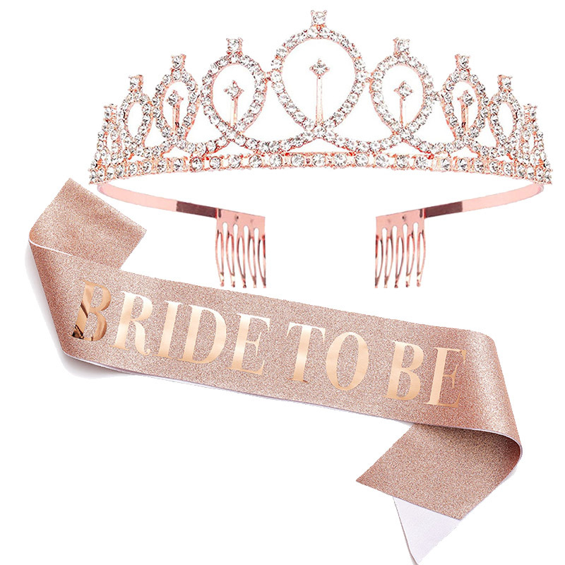 Bride Tribe Sash - 1set Rose Gold Bride to Be