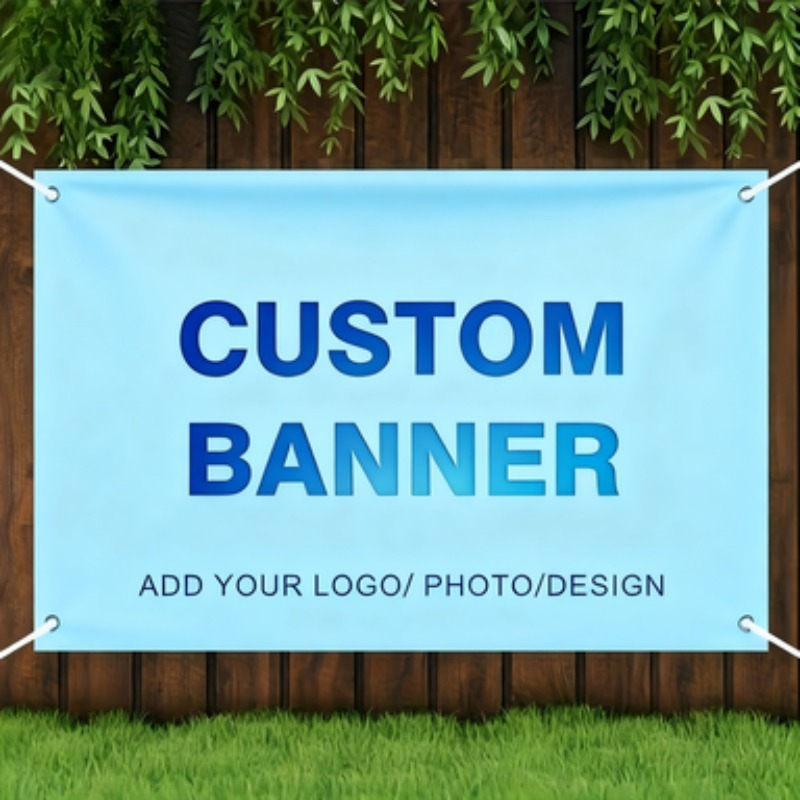 Wedding Party Supply - Customizable Photo Banners with Grommets on