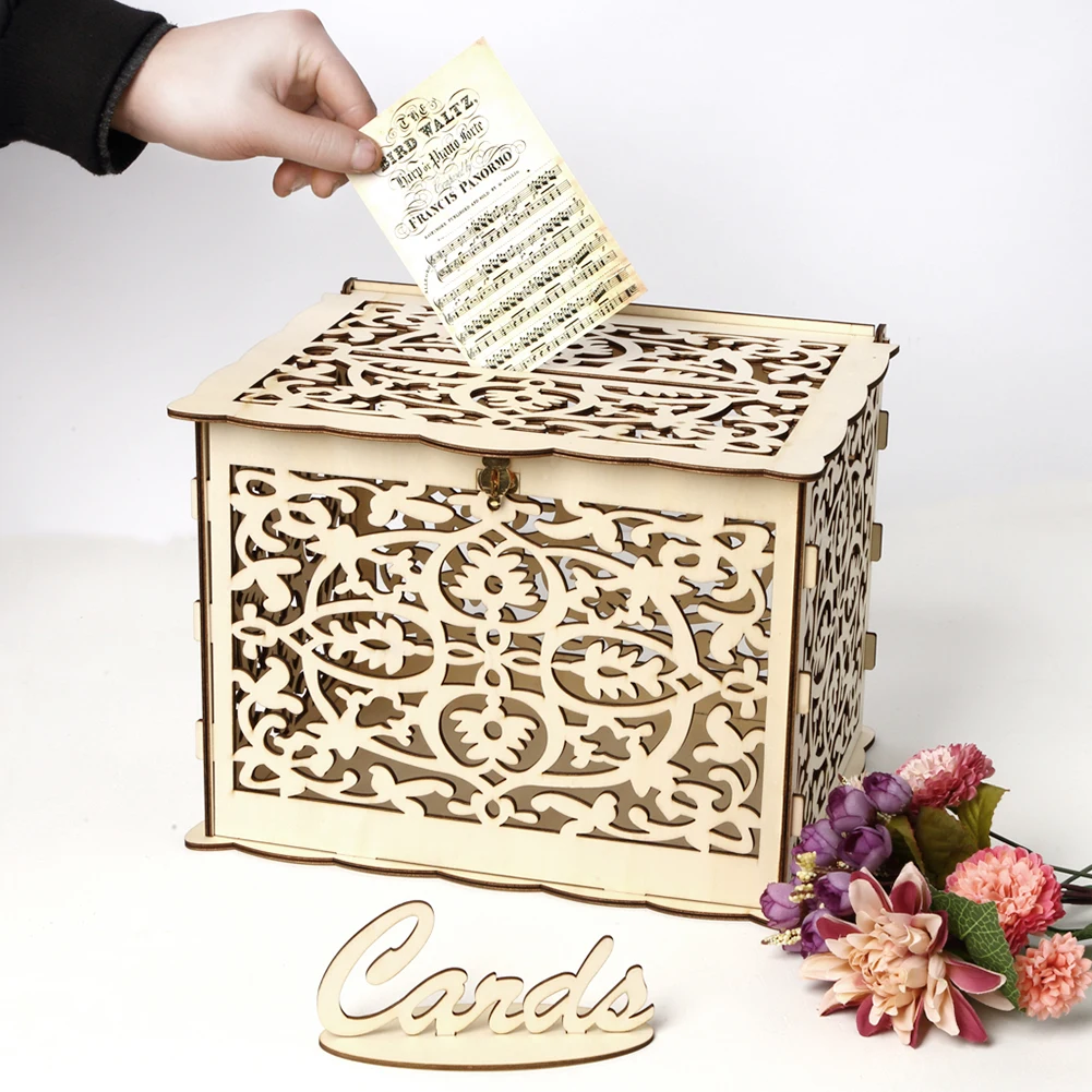 Wooden Wedding Card Box Weddin - Wedding Sutra review and price