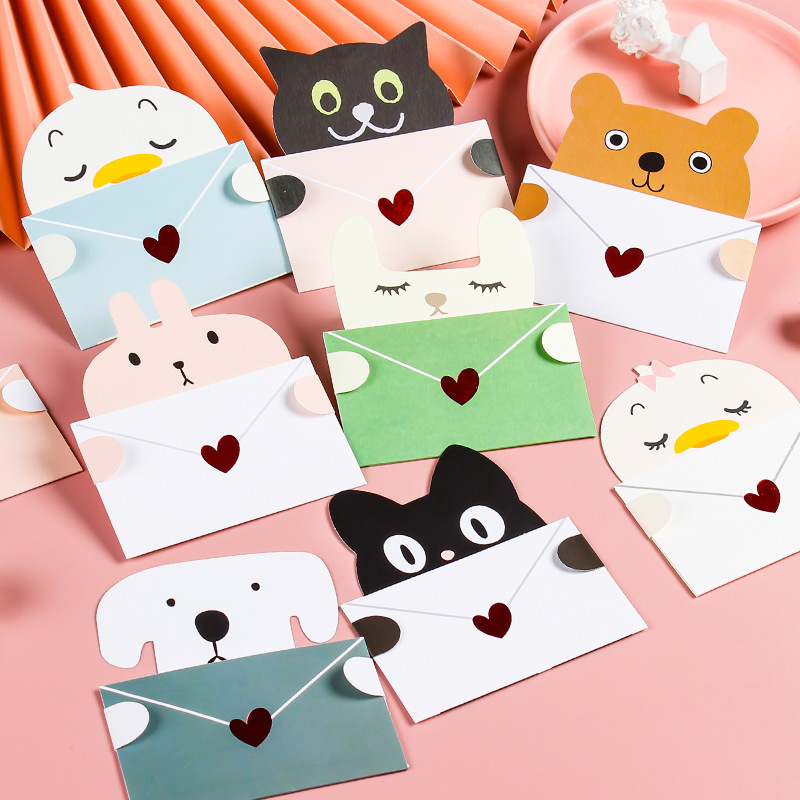 9Pcs Cartoon Animal Gift Card  - Wedding Sutra review and price