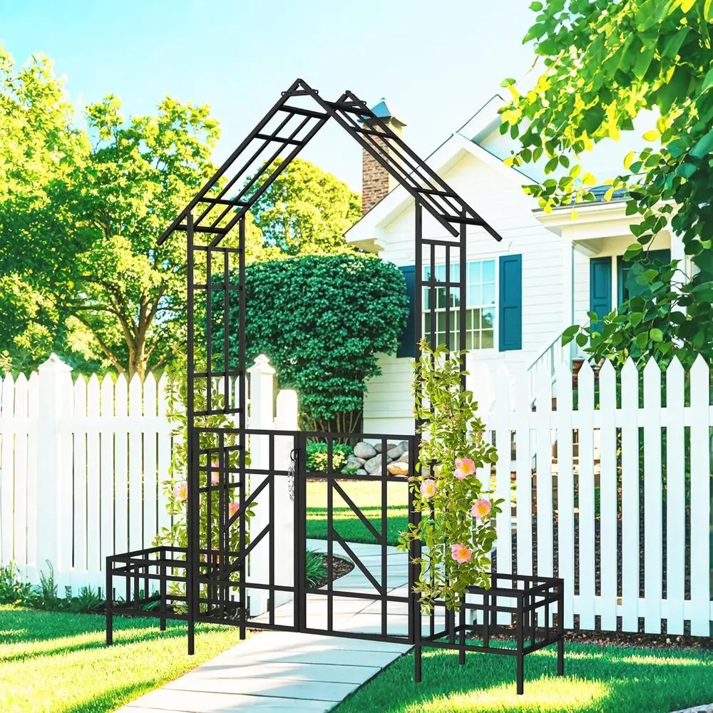 97 Tall Black Metal Garden Arb - Wedding Support review and price
