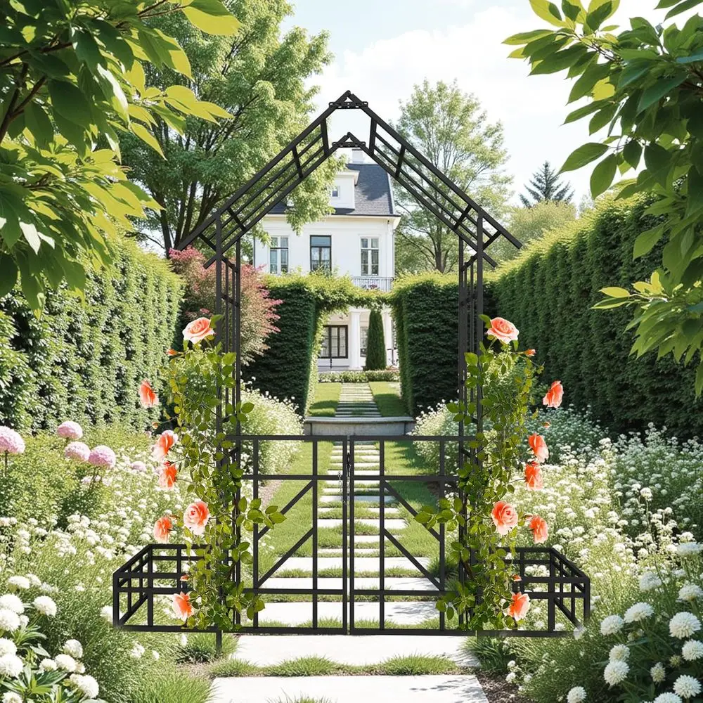 97 Tall Black Metal Garden Arb - Wedding Support review and price