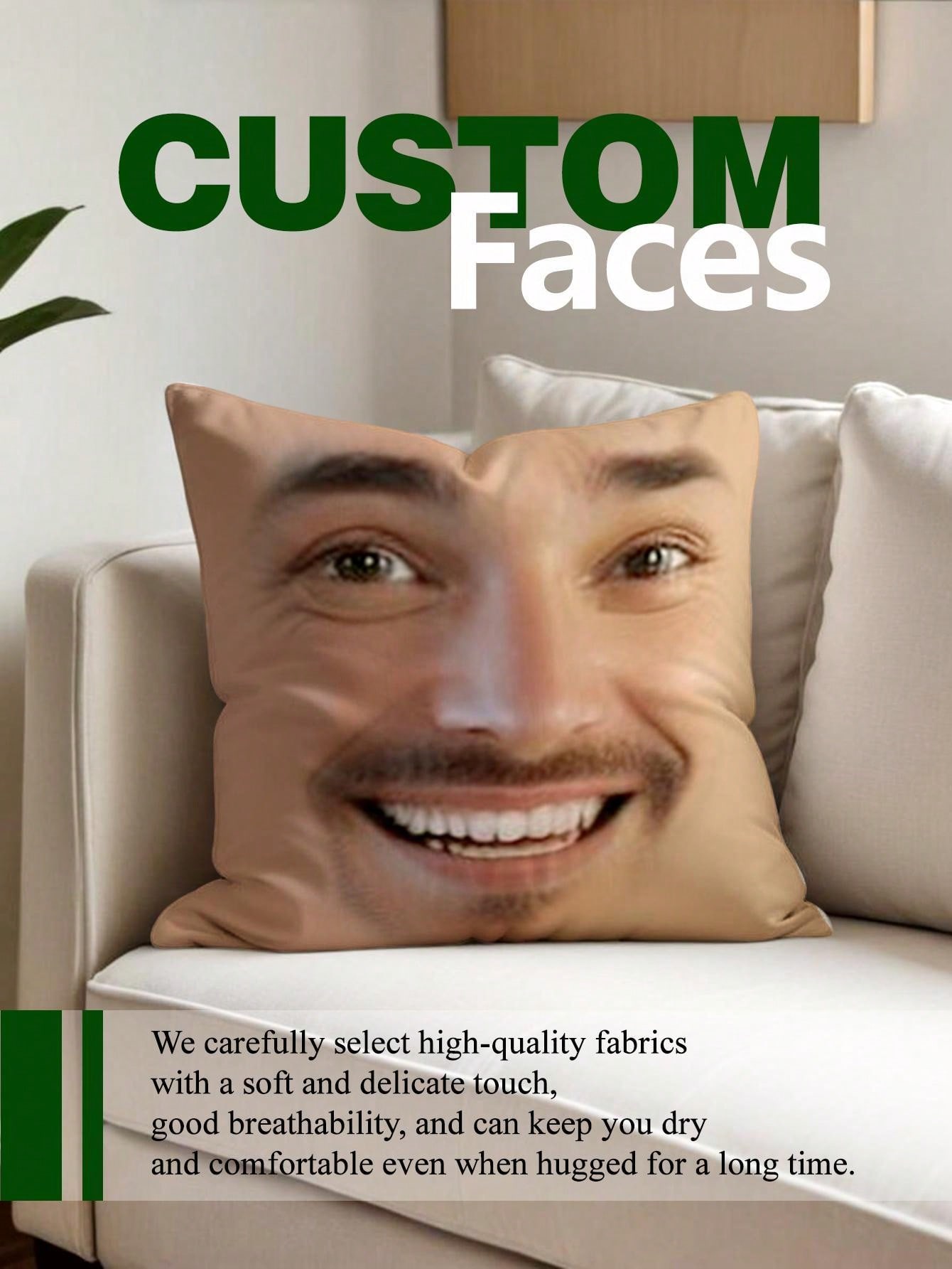 1pc Custom Face Square Pillow  - Wedding Party Supply review and price