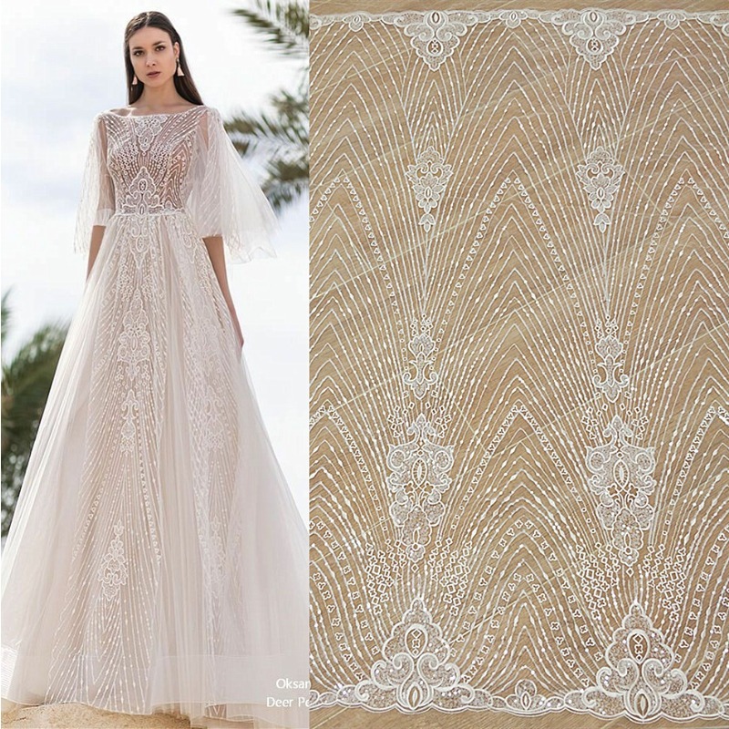 New Striped Lace Embroidery Se - Wedding Dress Supply review and price