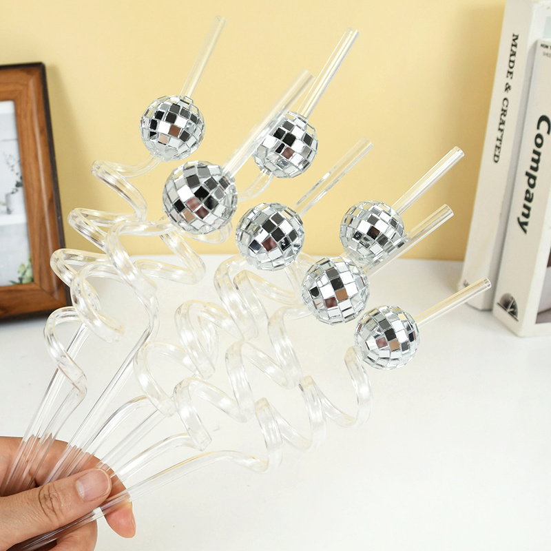 6pcs Mirror Disco Ball Straws  - Wedding Fountain review and price