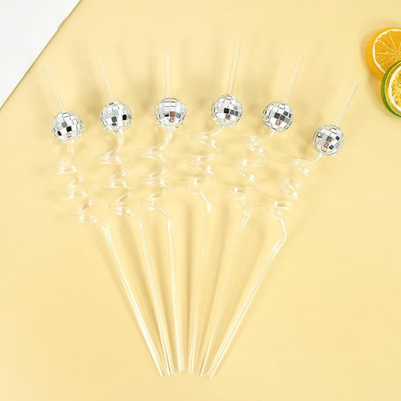 6pcs Mirror Disco Ball Straws  - Wedding Fountain review and price