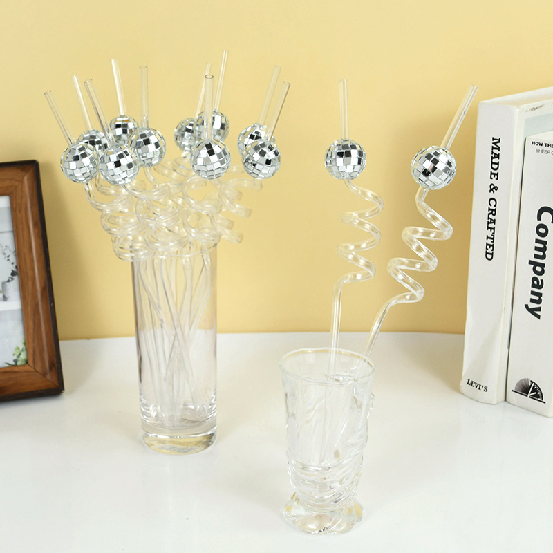 6pcs Mirror Disco Ball Straws  - Wedding Fountain review and price