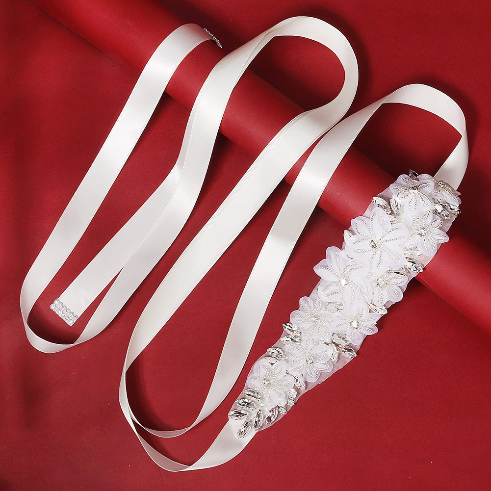 Romantic 3D Floral Bridal Belt - Bridal Sash Ribbon review and price
