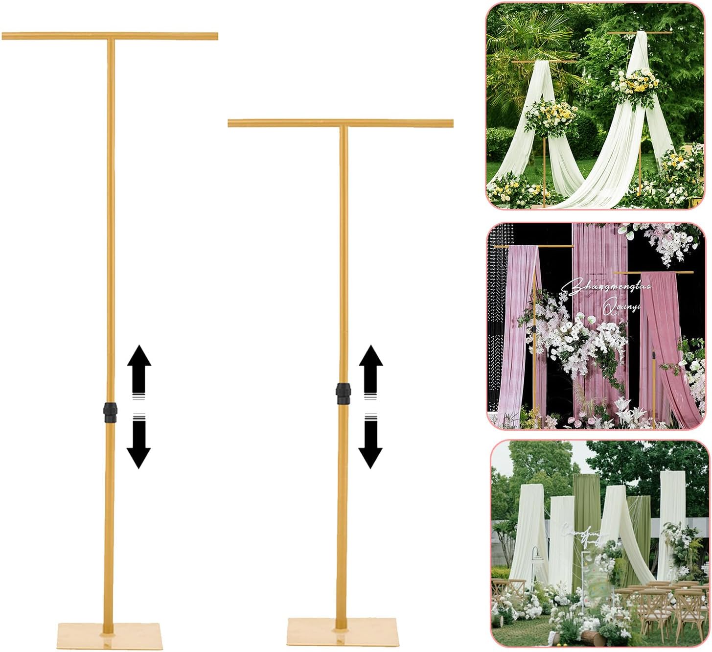 4pcs Gold 8FT Backdrop Stand A - Wedding Support review and price