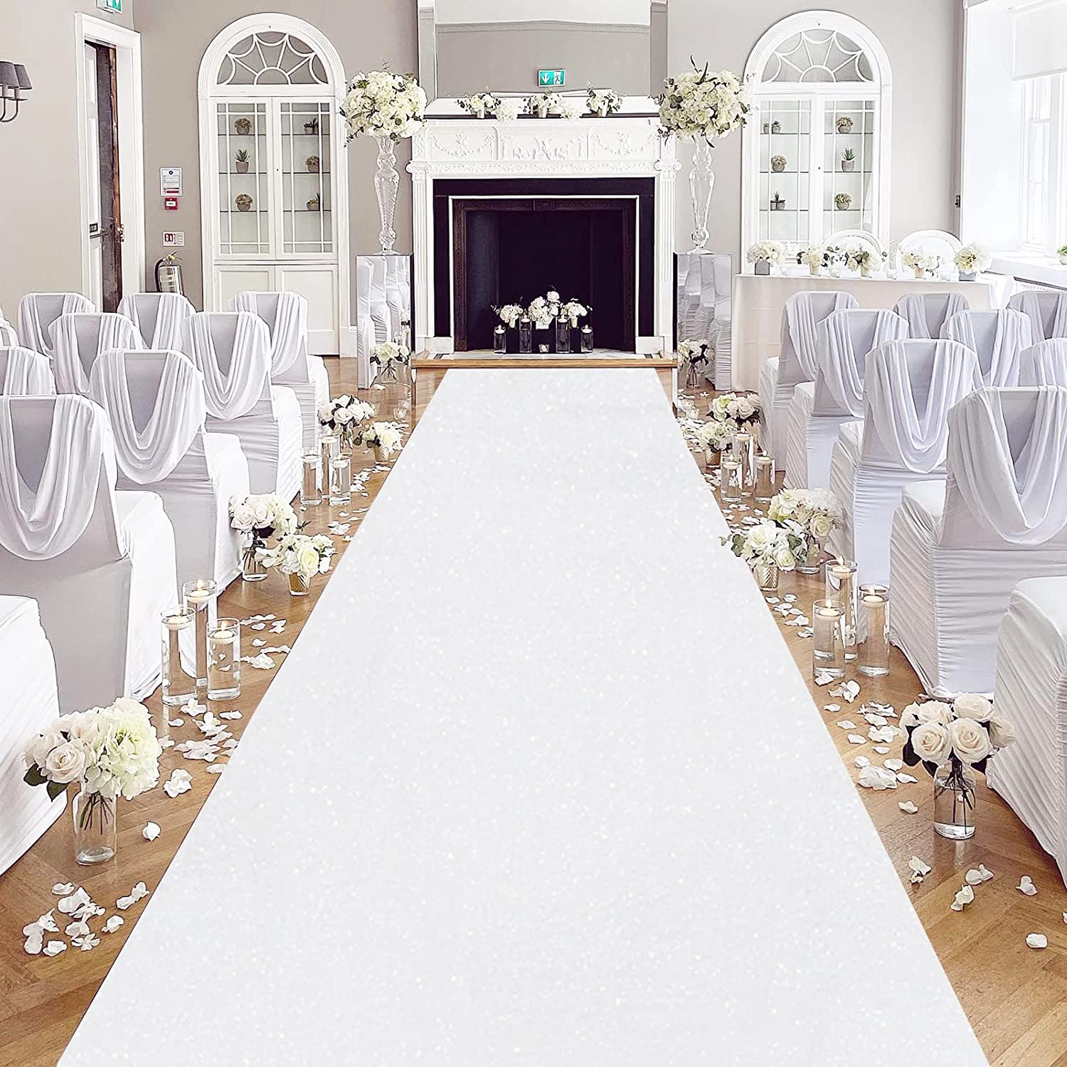 Romantic White Wedding Carpet, - Aisle Runner White review and price