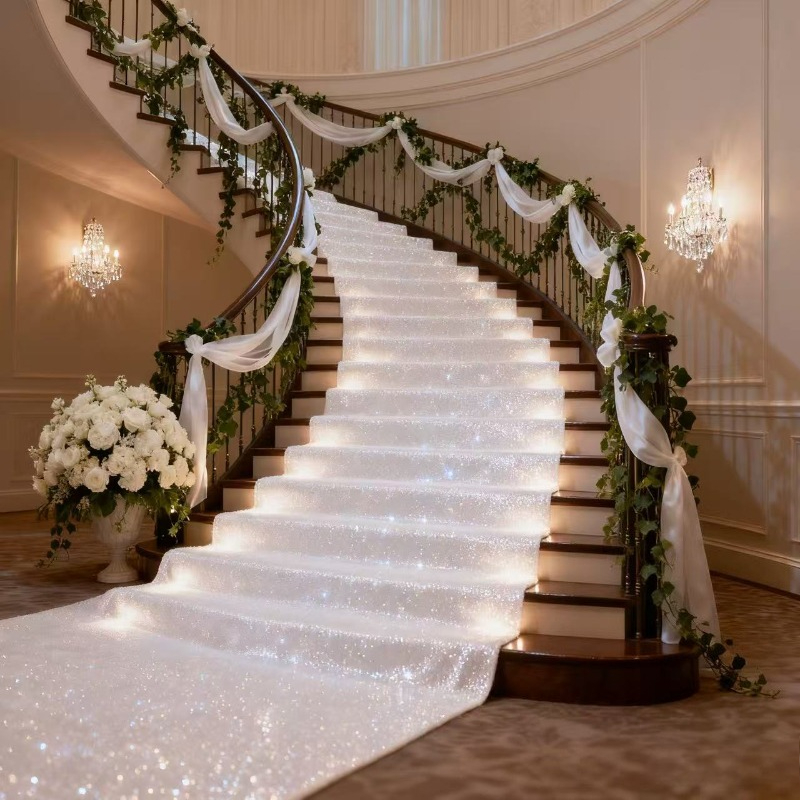 Elegant White Sparkling Weddin - Aisle Runner White review and price