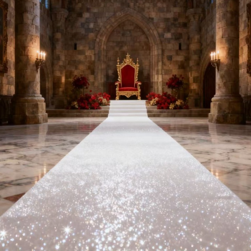 Elegant White Sparkling Weddin - Aisle Runner White review and price