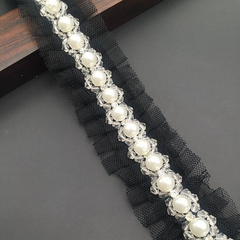 1 yard 1.5cm Ivory Pearl Beade - Bridal Sash Ribbon review and price