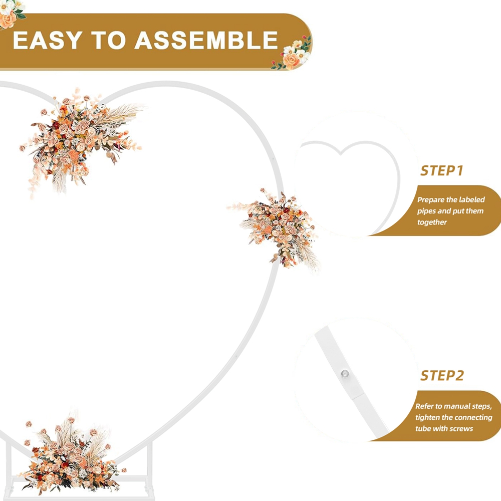 White Heart Shape Balloon Arch - Wedding Support review and price