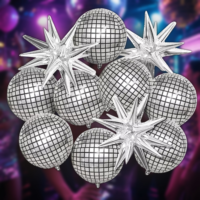 8pcs Silver Disco Explosion St - Supply Wedding Venue review and price