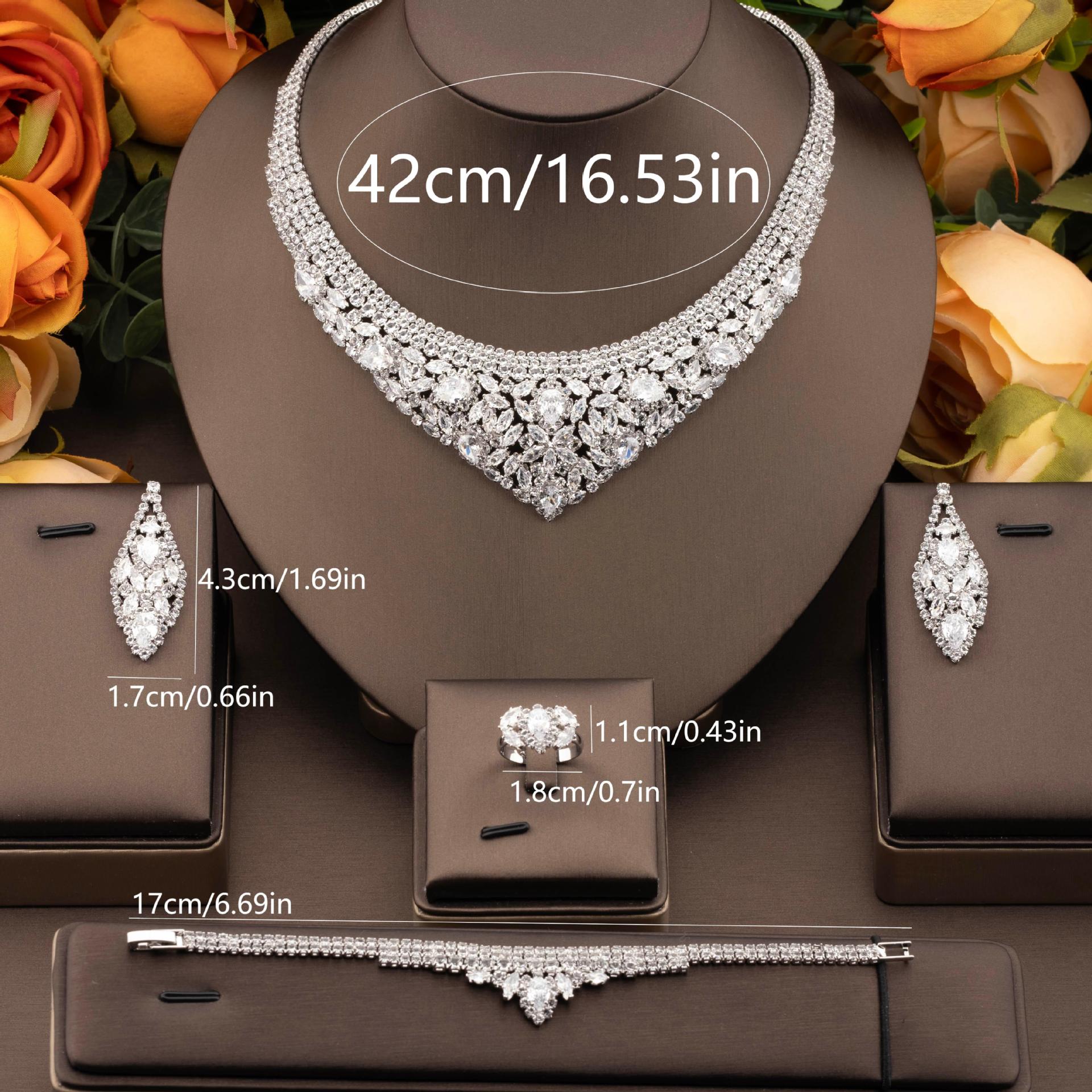 4-Piece Bridal Jewelry Sets Wo - Indian Wedding Supply review and price
