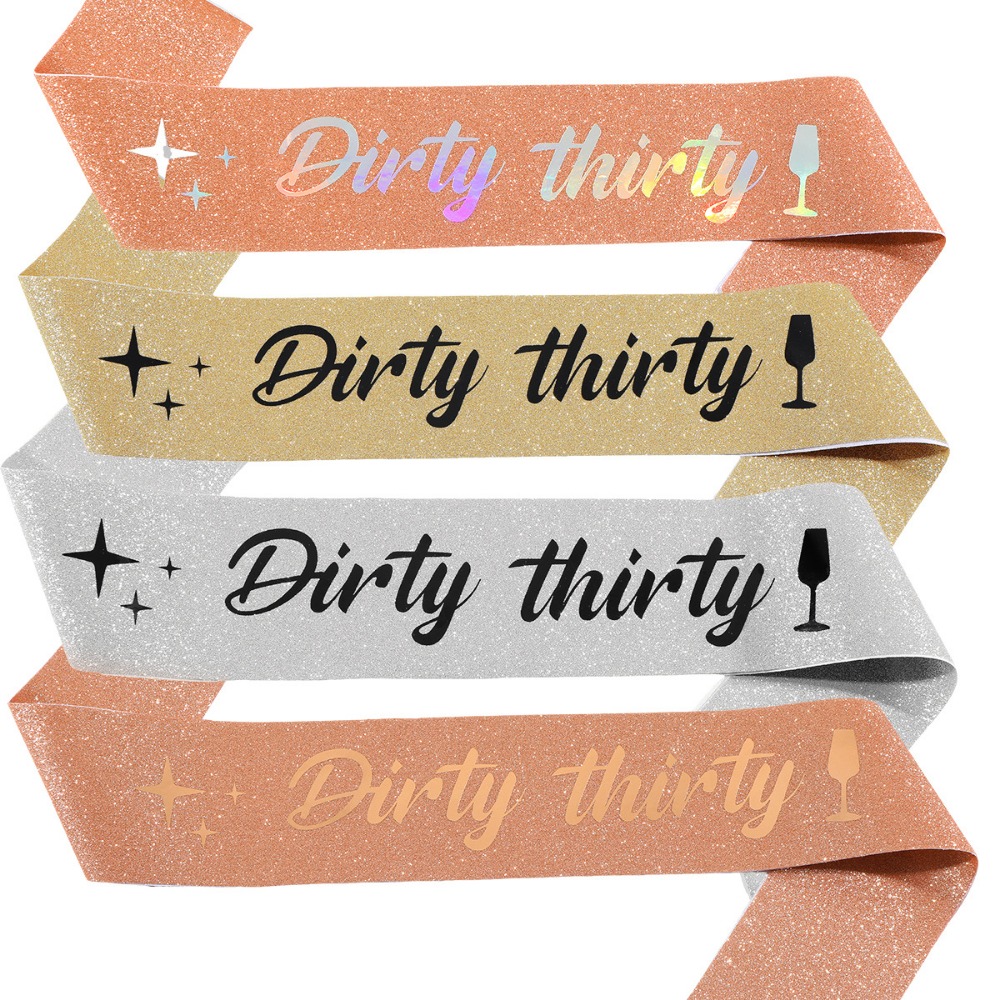Dirty Thirty Sash Glitter Sati - Bride Tribe Sash review and price
